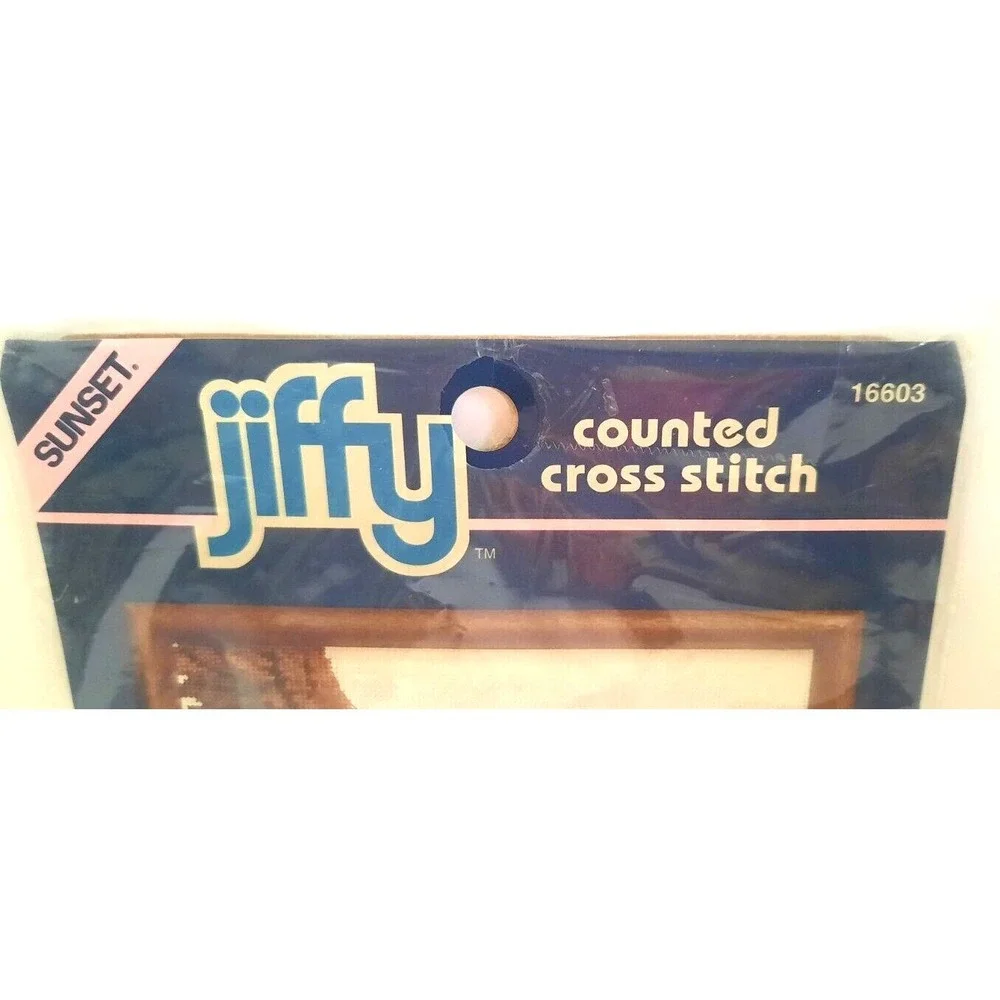 Sunset Jiffy Eagle in Flight Counted Cross Stitch Kit 16603 Vintage‎ 1994 5x7